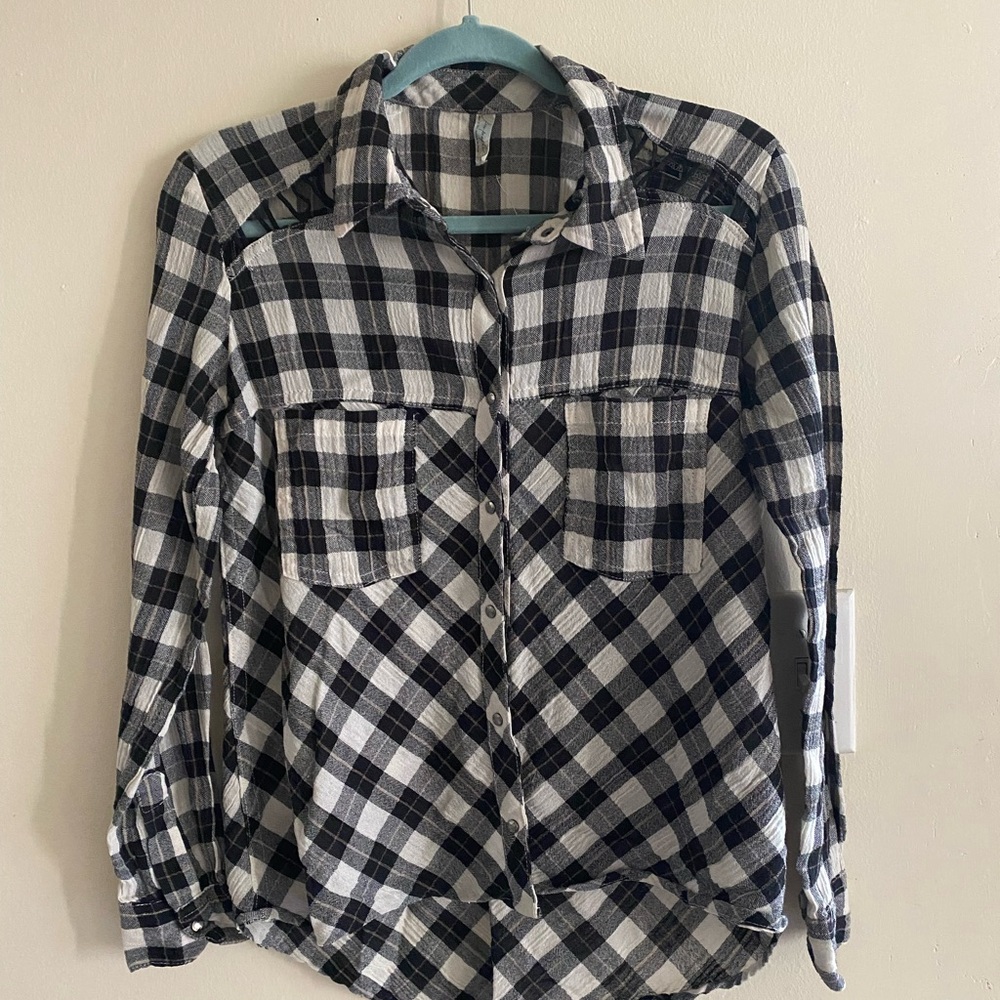 Free people plaid shirt